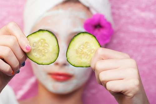 spa photo with cucumber slices