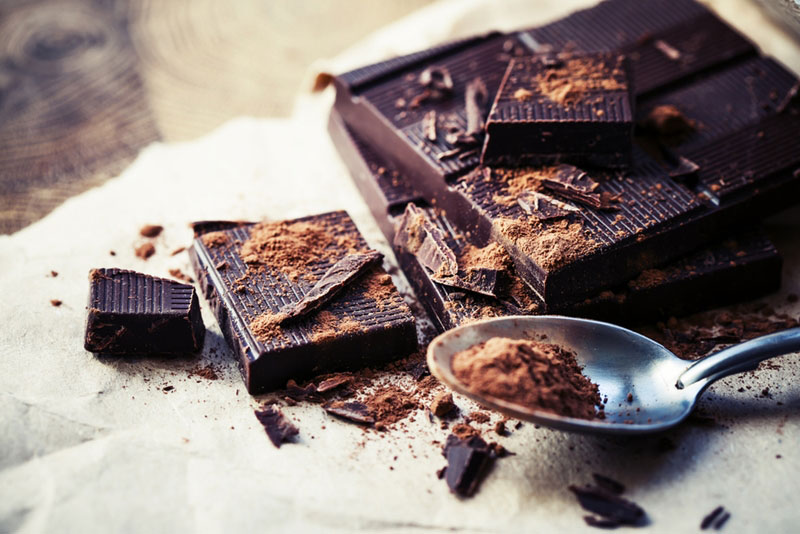Adding dark chocolate or cocoa powder can help your skin look bright and healthy.